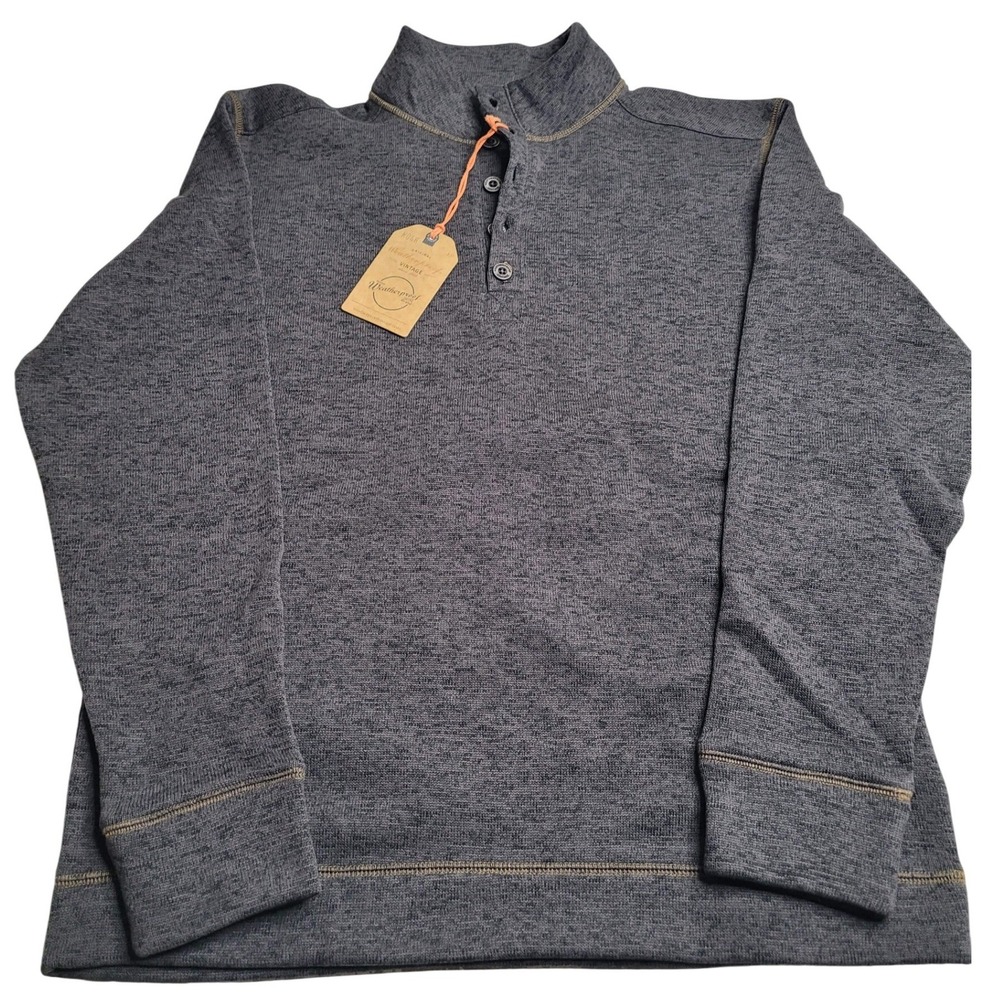 NWT Weatherproof Vintage Men's 1/4 Zip Pullover Medium Gray‎ NEW